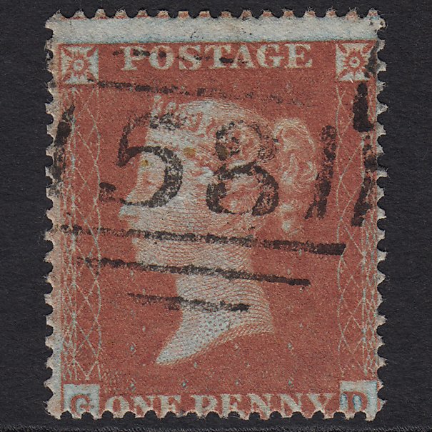 GB QV 1854 1d Red-brown (Plate 193) SG17-C1(1) GD FU Misperf