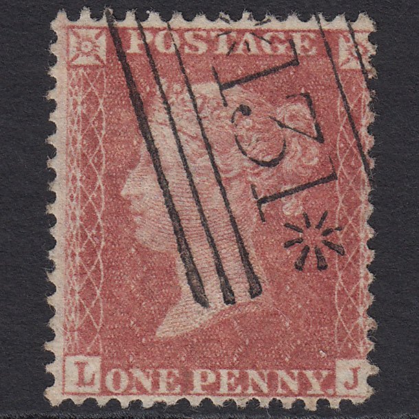 GB QV 1857 1d Rose-red (Plate 57) SG40-C10(1) LJ FU Edinburgh 131