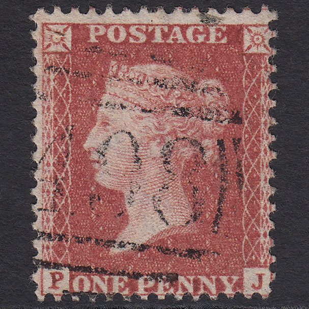 GB QV 1857 1d Rose-red (Plate 60) SG40-C10(1) PJ VFU Manchester 498 Misperf