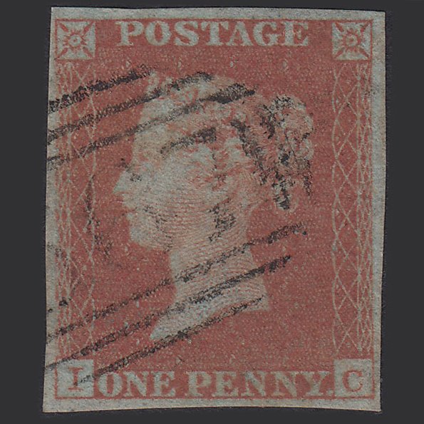GB QV 1841 1d Red-brown (Plate 171) SG8-B2(1) IC FU 4 Margins