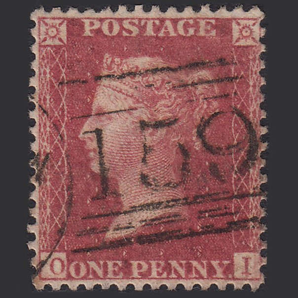 GB QV 1857 1d Rose-red (Plate 47) SG40-C10(1) OI FU Glasgow 159 Well Centred