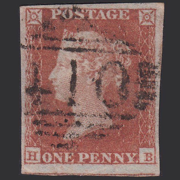 GB QV 1841 1d (Plate 124) SG8-B2(1) HB GU 4 Good Margins Sligo 410