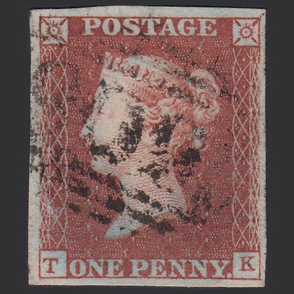 GB QV 1841 1d Red-brown (Plate 93) SG8-B1(1) FU 4 Good Margins