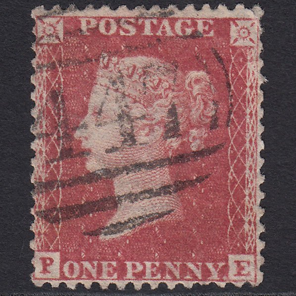 GB QV 1857 1d Rose-red (Plate 60) SG40-C10(1) PE GU Leeds 447