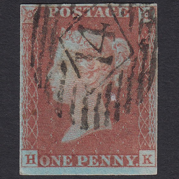 GB QV 1841 1d Very Blued (Plate 73) SG8a-B1(2) HK FU 4 Margins London IS 14