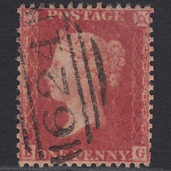 GB QV 1857 1d (Plate 60) SG40-C10(1) BG GU Poole 624 Perfect Centring