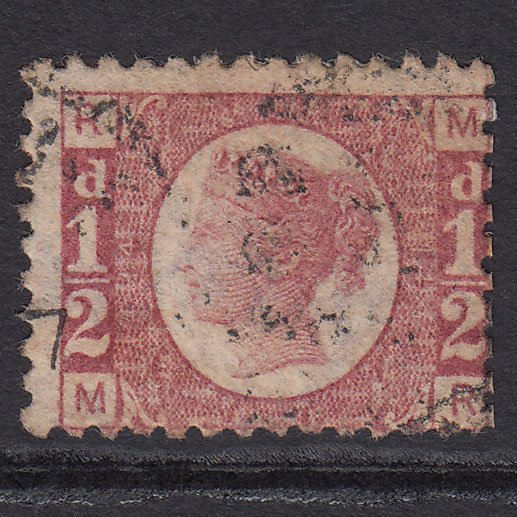 GB QV 1870 1/2d Rose (Plate 14) SG49-G4 MR GU Light Cancel