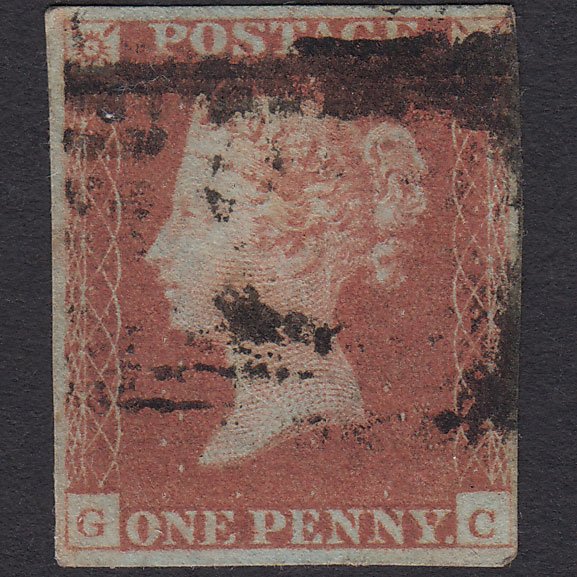 GB QV 1841 1d Red-brown (Plate 74) SG8-B1(1) GC GU 4 Margins Scotland