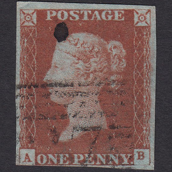 GB QV 1841 1d (Plate 69) SG8-B1(1) AB GU Missing Imprimatur nr 4M Scotland