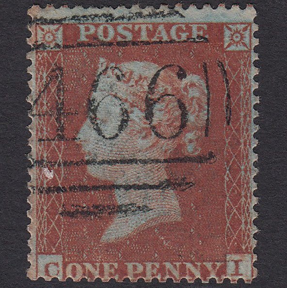 GB QV 1854 1d Red-brown (Plate 200) SG17-C1(1) CI GU Liverpool 466