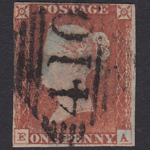 GB QV 1841 1d Red-brown (Plate 68) SG8-B1(1) EA FU nr 4 Margins Sligo 410