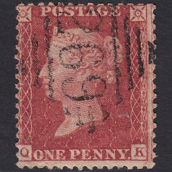 GB QV 1857 1d Rose-red (Plate 36) SG40-C10(1) QK GU Kilkenny 269 Misperf