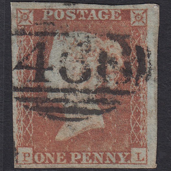 GB QV 1841 1d Pale Red-brown (Plate 113) SG9-B1(3) PL GU 4M Liverpool 466