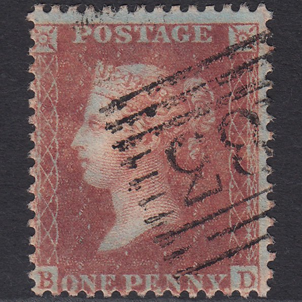 GB QV 1856 1d PUrple-brown (Plate 42) SGC8(8) BD FU Inverness 183