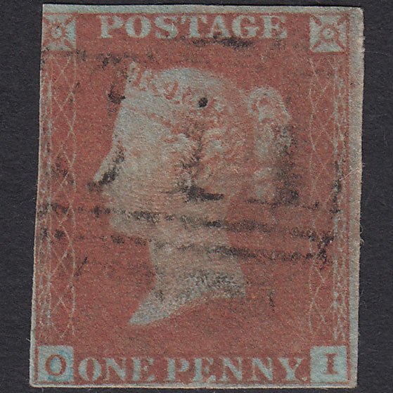 GB QV 1841 1d Red-brown (Plate 76) SG8-B1(1) OI FU 3 Margins