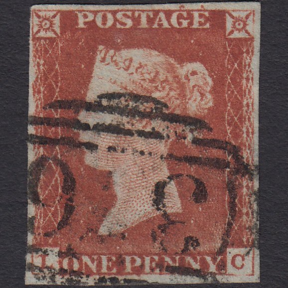 GB QV 1841 1d Red-brown (Plate 63) SG8-B1(1) Constant Variety LC FU 4M
