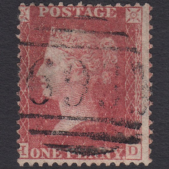 GB QV 1861 1d Rose-red (Plate 51) SG42-C12(3) HD FU Scarborough 693 Misperf
