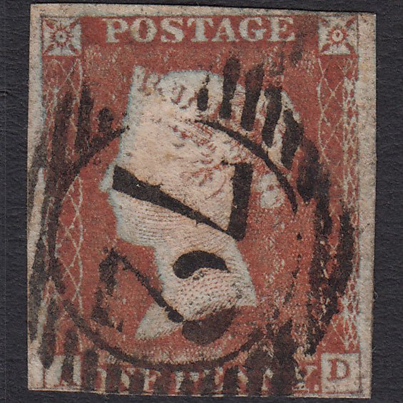 GB QV 1841 1d (Plate 44) SG9-B1(3) AD GU Missing Imprimatur 3m London D&S 72