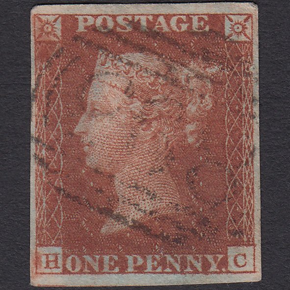 GB QV 1841 1d Red-brown (Plate 39) SG8-B1(1) HC FU 4 Margins Wirksworth 895
