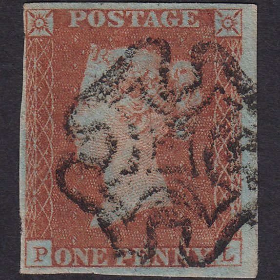 GB QV 1841 1d Red-brown (Plate 22) SG8-B1(1) PL GU Missing Imprimatur 4M MX