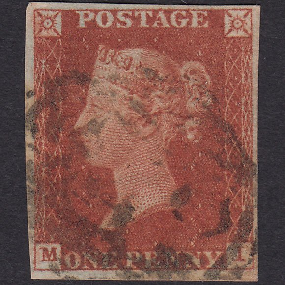 GB QV 1841 1d Red-Brown Plate 46 SG8-B1(1) MI FU 4 Margins