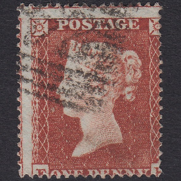 GB QV 1854 1d Red-Brown SG17-C1(1) FU Scotland Misperf