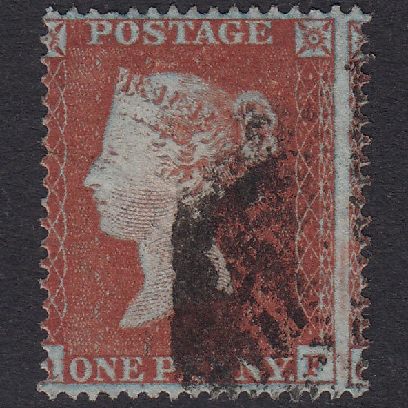 GB QV 1854 1d Red-Brown Plate 188 SG17-C1(1) QF GU Misperf