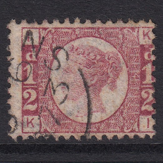 GB QV 1870 1/2d Rose-Red Plate 4 SG48-G4 KI GU CDS