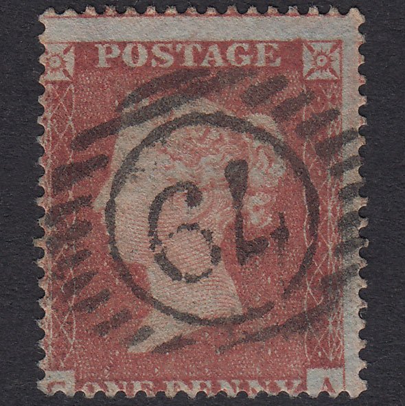 GB QV 1854 1d Red-Brown SG17-C1(1) ?A FU 79 Misperf