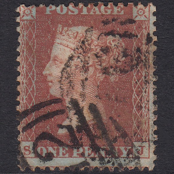 GB QV 1855 1d Red-Brown Plate 17 SGC6(1) SJ GU