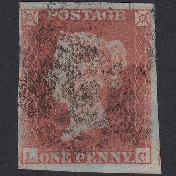 GB QV 1841 1d Red-Brown Plate 101 SG8-B1(1) LC GU 4 Margins