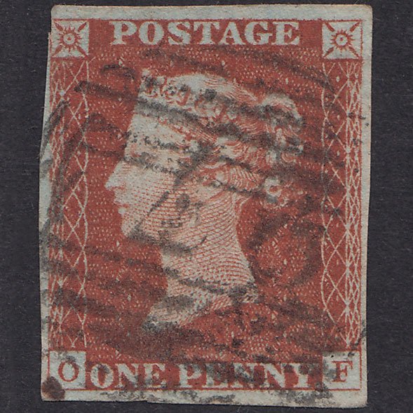 GB QV 1841 1d Red-Brown Plate 41 SG8-B1(1) OF GU Nr 4 Margins Arundel 27