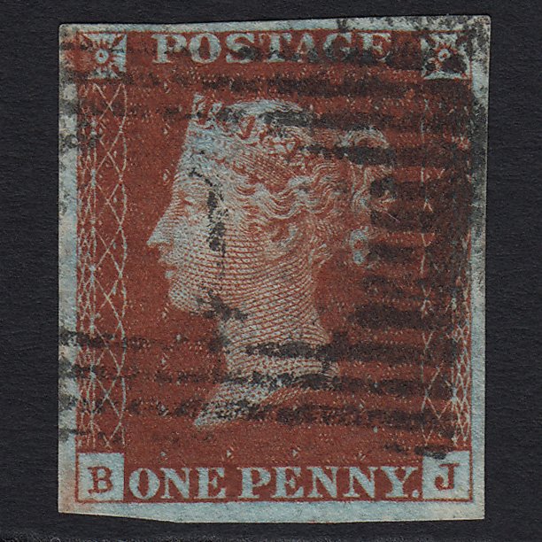 GB QV 1841 1d Red-brown (Plate 53) SG8-B1(1) BJ FU Aberdeen 1 4M Imperf
