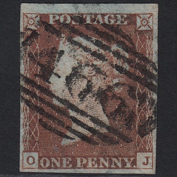 QV 1841 1d DP Red-brown (Plate 86) SG10-B1(4) OJ FU Liverpool 466 4M Imperf