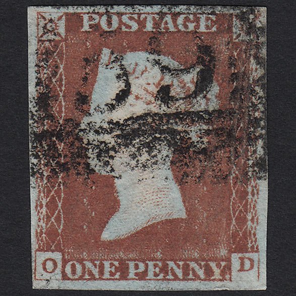 QV 1841 1d Red-brown (Plate 58) SG8-B1(1) OD GU Glasgow 159 4M Imperf