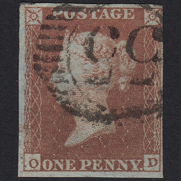 GB QV 1841 1d Red-brown (Plate 94) SG8-B1(1) OD FU London D&S 55 4M Imperf