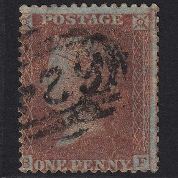 GB QV 1856 1d Red-brown (Plate 29) SG29-C8(1) BF GU Poole 624