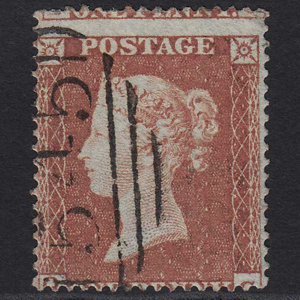 GB QV 1854 1d Red-brown (Plate 200) SG17-C1(1) QG FU Newcastle 545 Misperf