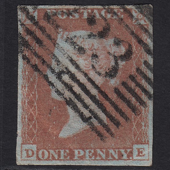 GB QV 1841 1d Red-brown (Plate 70) SG8-B1(1) DE GU Lerwick 223 4M Imperf