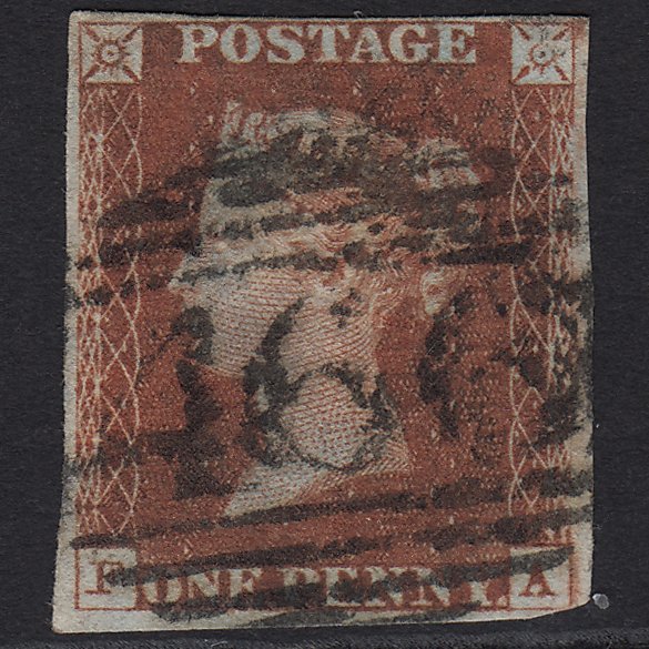 GB QV 1841 1d Red-brown (Plate 64) SG8-B1(1) FA GU Liverpool 466 nr 4M