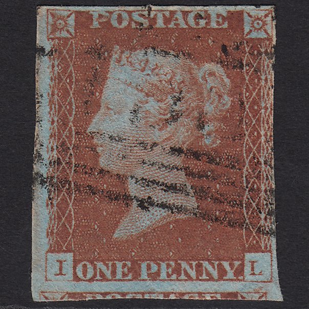GB QV 1841 1d Red-brown (Plate 65) SG8-B1(1) IL GU in Scotland 4 Margins