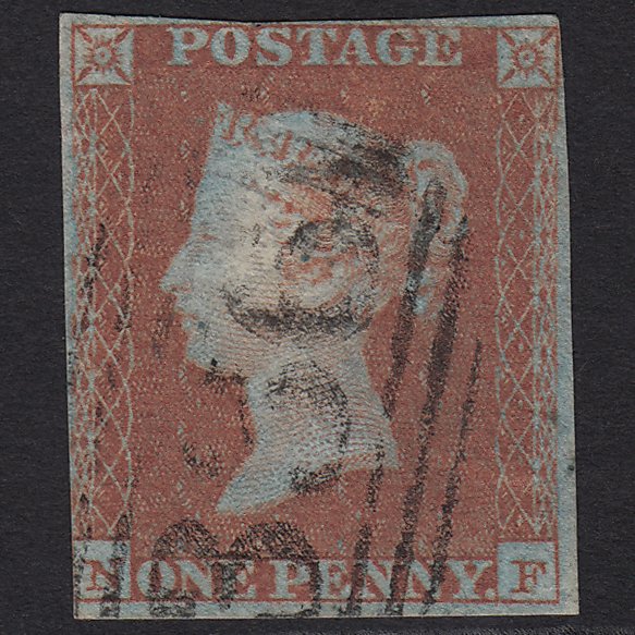 GB QV 1841 1d Red-brown (Plate 111) SG8-B1(1) NF FU Harleston 336 nr 4M