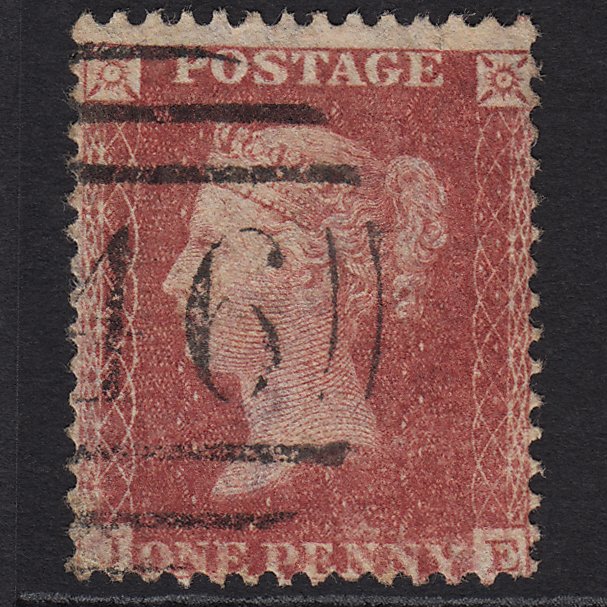 GB QV 1857 1d Rose-red (Plate 59) SG40-C10(1) JE GU