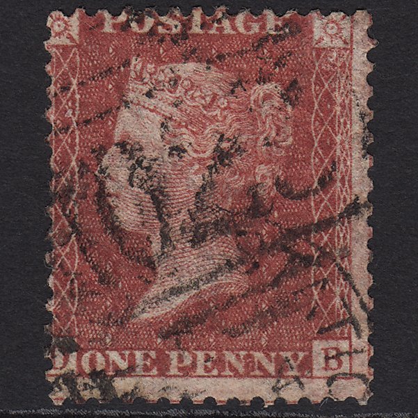 GB QV 1857 1d Rose-red (Plate 48) SG40-C10(1) DB GU Train Station Cancel