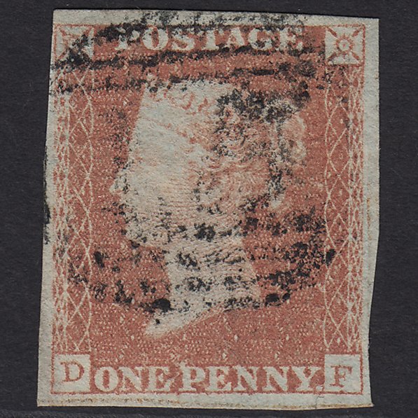 I13_15 GB QV 1841 1d Red-brown (Plate 102) SG8-B1(1) DF GU 4 Margins Chesham 15