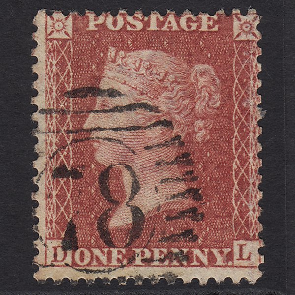 GB QV 1857 1d Rose-red (Plate 57) SG40-C10(1) DC FU London D&S 78 Misperf
