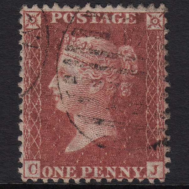 GB QV 1857 1d Rose-red (Plate 42) SG40-C10(1) CJ FU Light Cancel