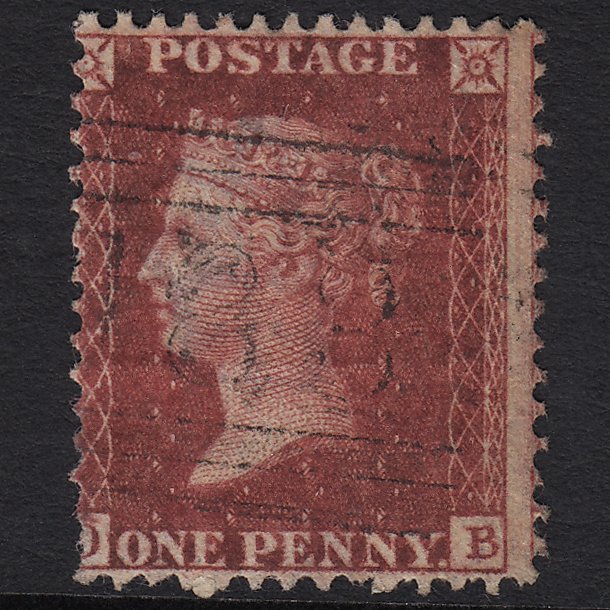 GB QV 1857 1d Deep Rose-red (Plate 52) SG41-C10(4) OB GU Inverness 183 Misperf