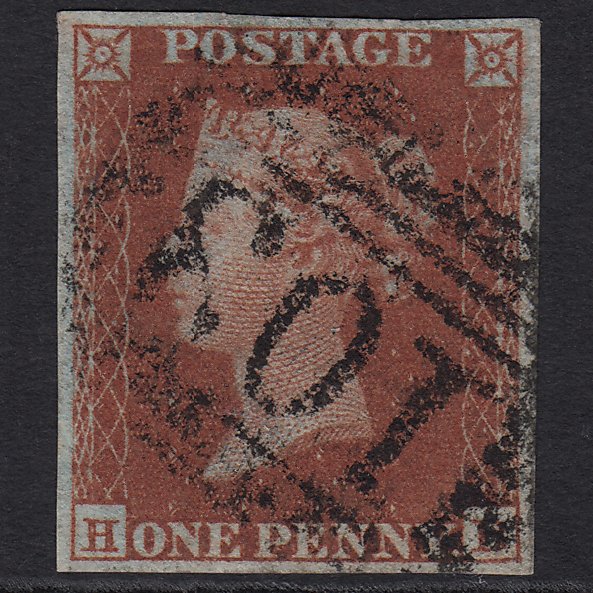 GB QV 1841 1d Deep Red-brown (Plate 165) SG10-B2(1) HB FU 4M Bourn 103