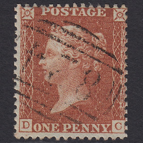 GB QV 1855 1d Red-brown (Plate 6) SGC6(1) DC VFU Ulverstone 824